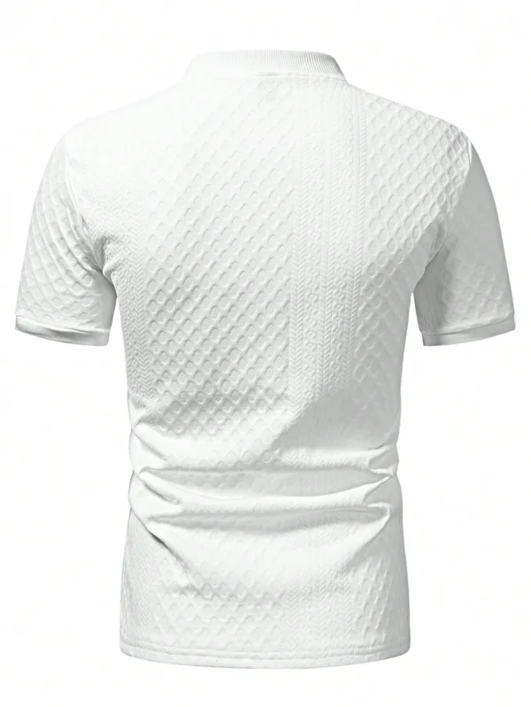 Manfinity Polo blanc texturé été – Image 6