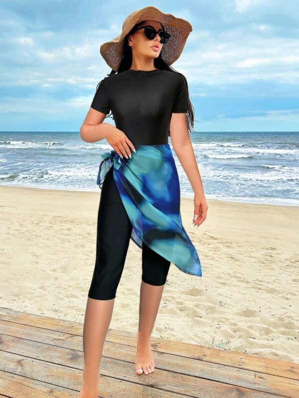 Burkini jupe tie-dye ourlet asymétrique – Image 3