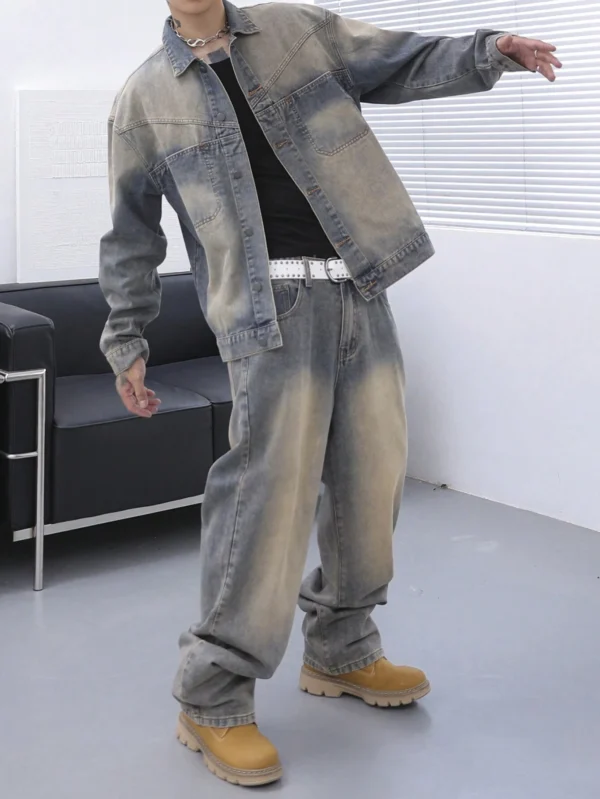 Manfinity Hypemode Tenue denim manches longues pantalon – Image 3