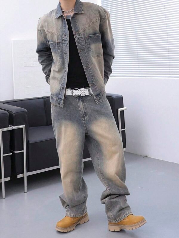 Manfinity Hypemode Tenue denim manches longues pantalon – Image 4
