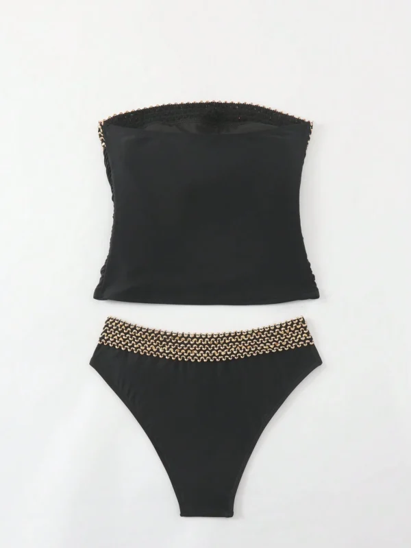 SHEIN Swim Tankini bandeau épissé – Image 8
