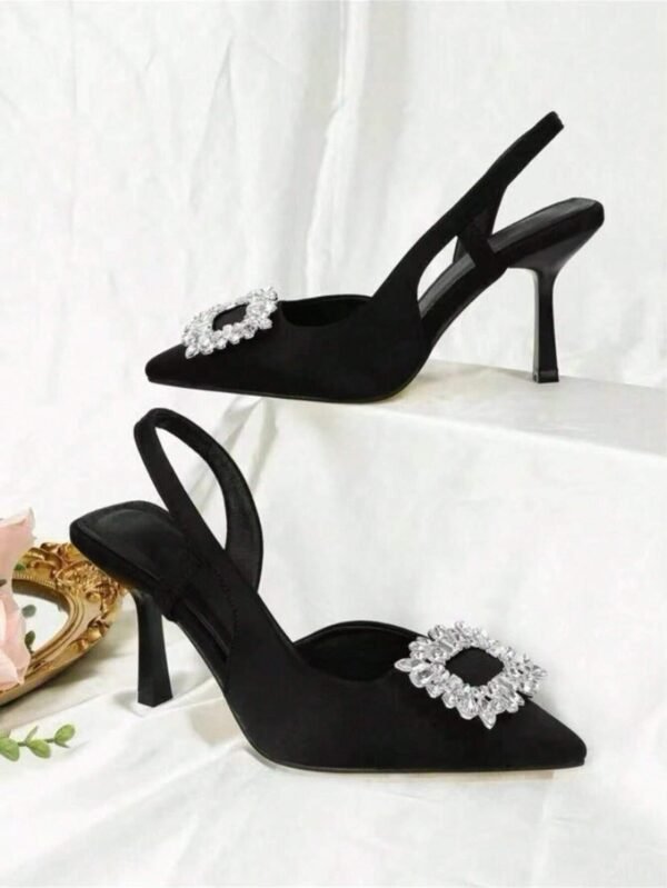 Chaussures mariée talons hauts boucle cristal