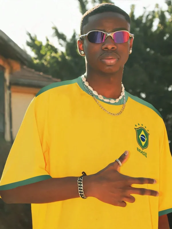 Manfinity Dauomo T-shirt ample Brasil 7 – Image 2