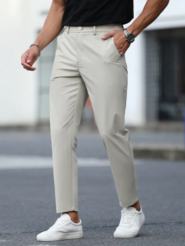 Manfinity Mode Pantalon habillé ajusté uni – Image 4