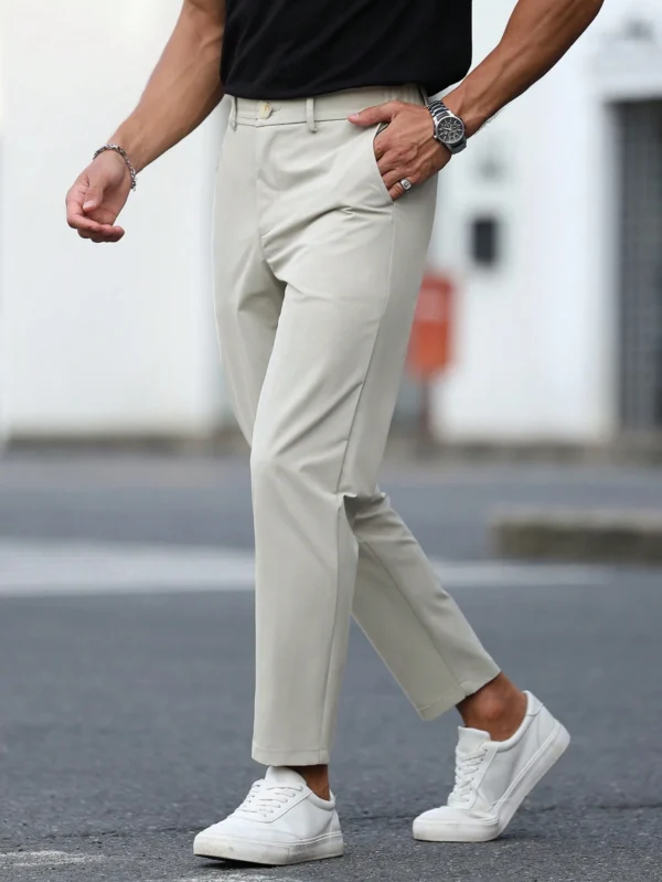 Manfinity Mode Pantalon habillé ajusté uni – Image 7