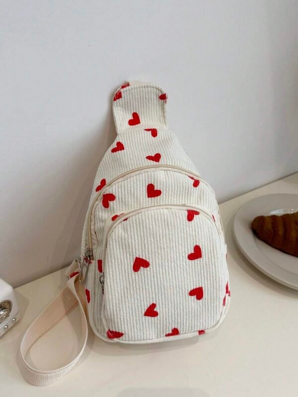 Sac canevas fraise rose – Image 7
