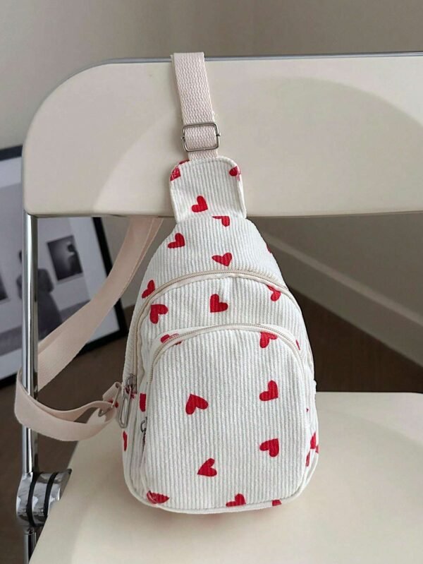Sac canevas fraise rose – Image 9