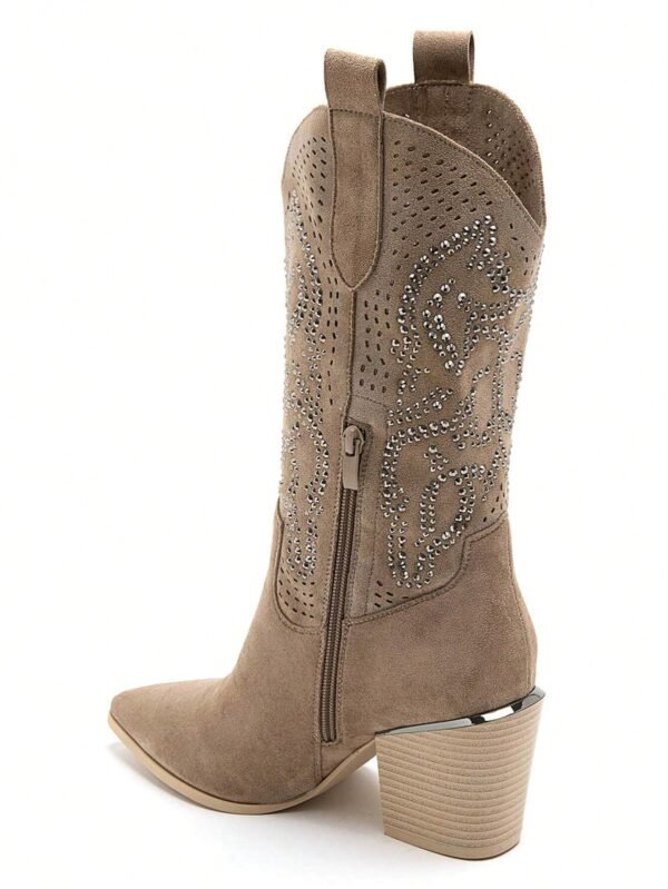 Bottes western perforées strass cow-girl – Image 4