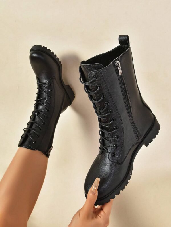 Bottes mi-mollet à lacer décontractées hiver