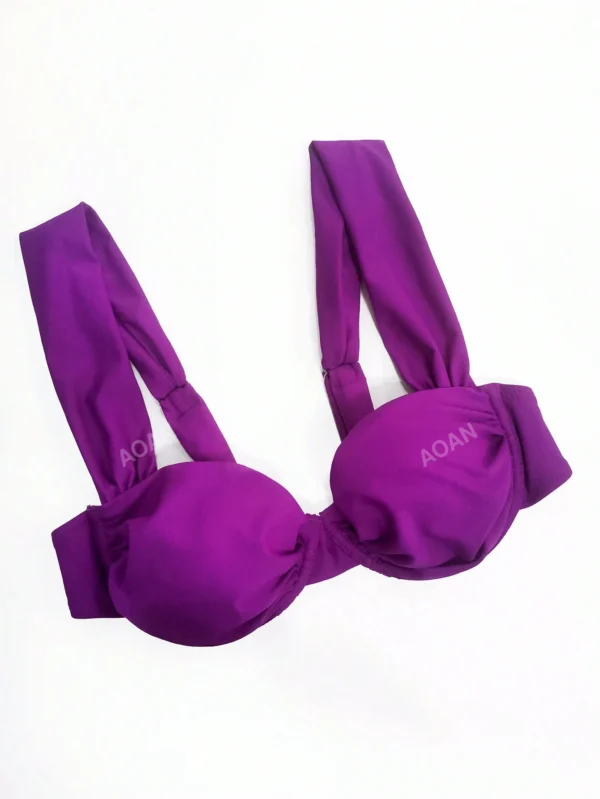 Ensemble bikini rembourré pantalon noué – Image 3
