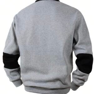 Manfinity Sweat manches longues rayures zip