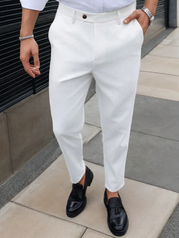 Manfinity Mode Pantalon costume ajusté uni – Image 5