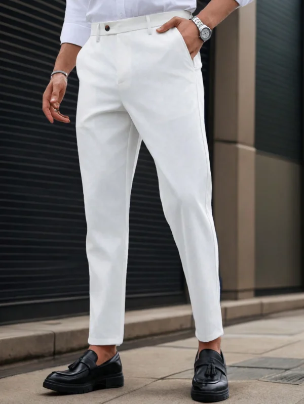 Manfinity Mode Pantalon costume ajusté uni – Image 7
