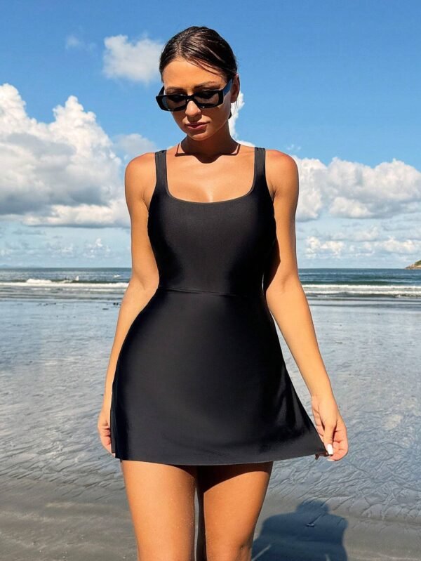 Swim Lushoire Robe plage unie col rond – Image 8