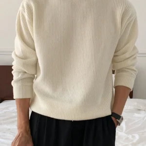 DAZY Pull-over unicolore homme automne