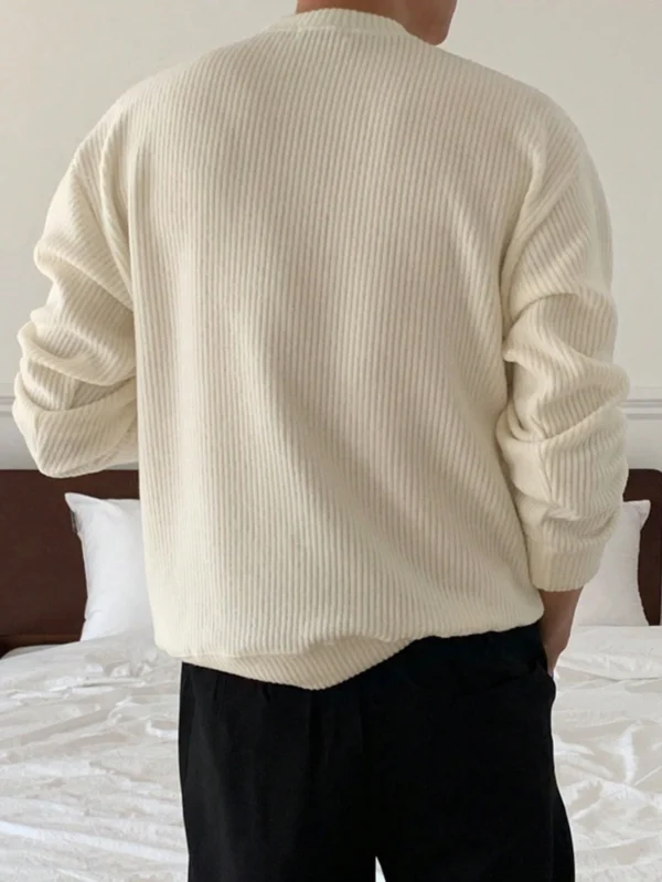 DAZY Pull-over unicolore homme automne – Image 2