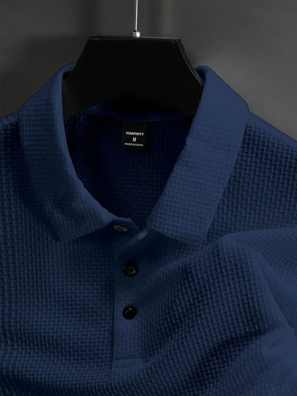 Manfinity Polo unicolore texturé golf – Image 5