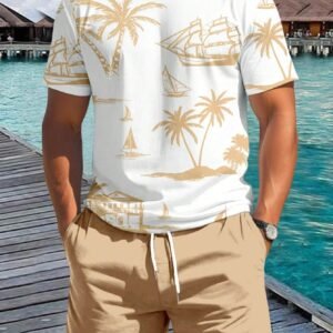 Manfinity RSRT Ensemble tropical short t-shirt