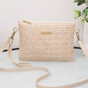 Sac tressé bandoulière carré été