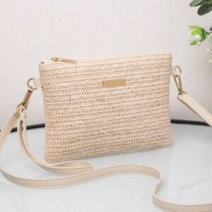 Sac tressé bandoulière carré été