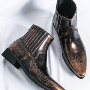 Bottes cheville lacets sculptées vintage