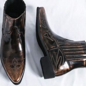 Bottes cheville lacets sculptées vintage