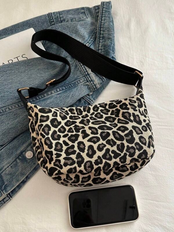 Sac bandoulière large imprimé contrasté – Image 6