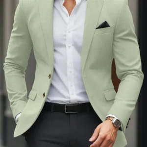 Manfinity Veste costume manches longues unie