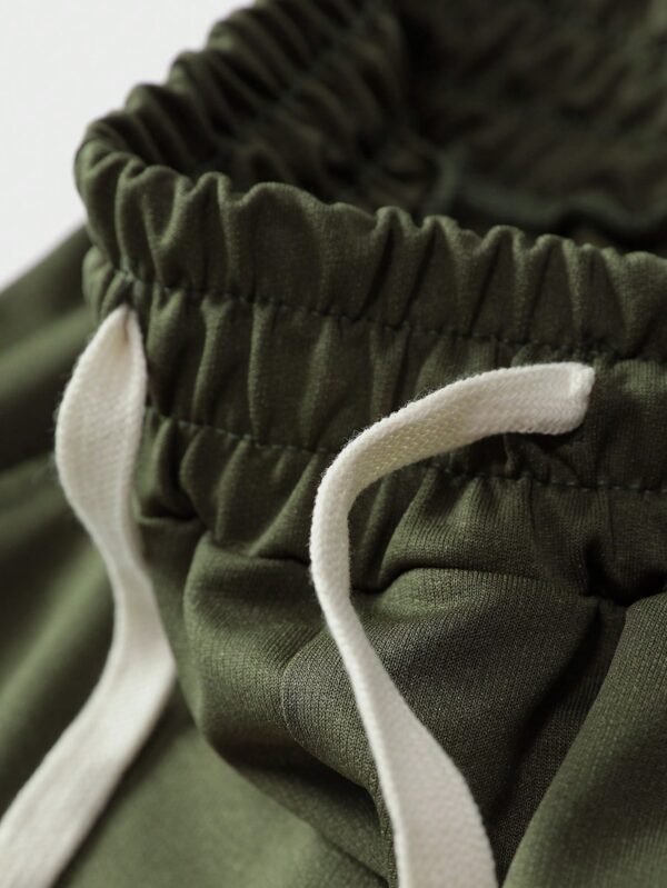Pantalon cargo casual couleur unie coupe ample – Image 4