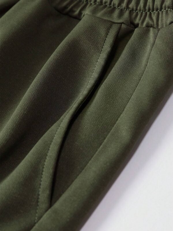 Pantalon cargo casual couleur unie coupe ample – Image 5
