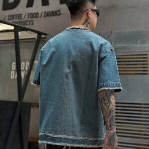 Manfinity EMRG Chemise denim manches courtes