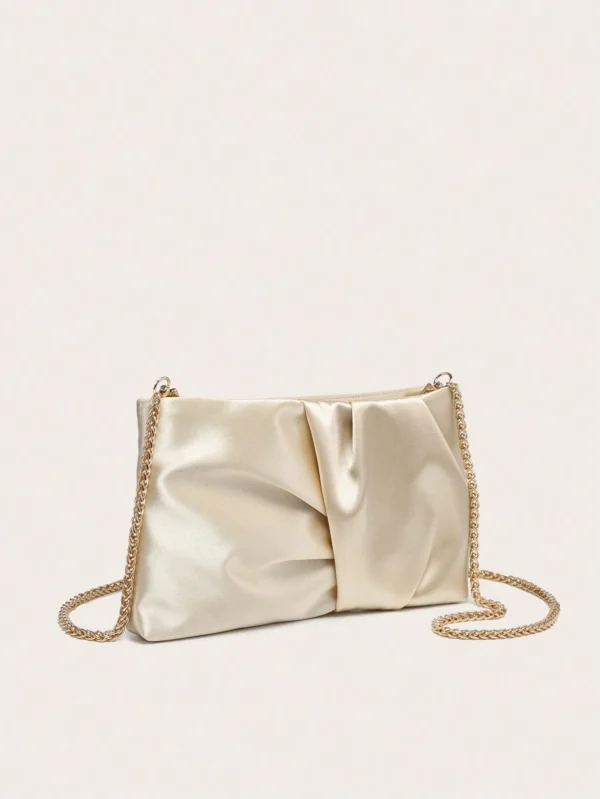 Sac soirée plissé satin – Image 3