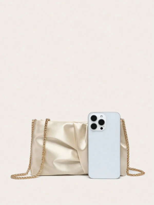 Sac soirée plissé satin – Image 2