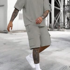 Manfinity Ensemble t-shirt unicolore short utilitaire