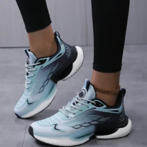 Chaussures running respirantes lacets blancs