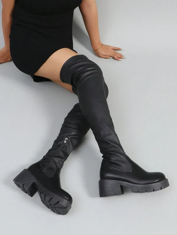 ROMWE Goth Bottes talons carrés – Image 2