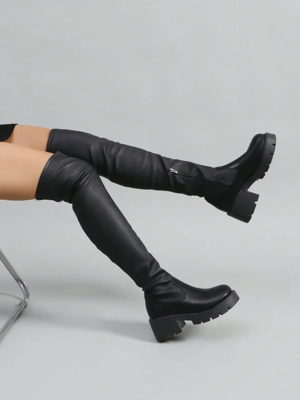 ROMWE Goth Bottes talons carrés – Image 3