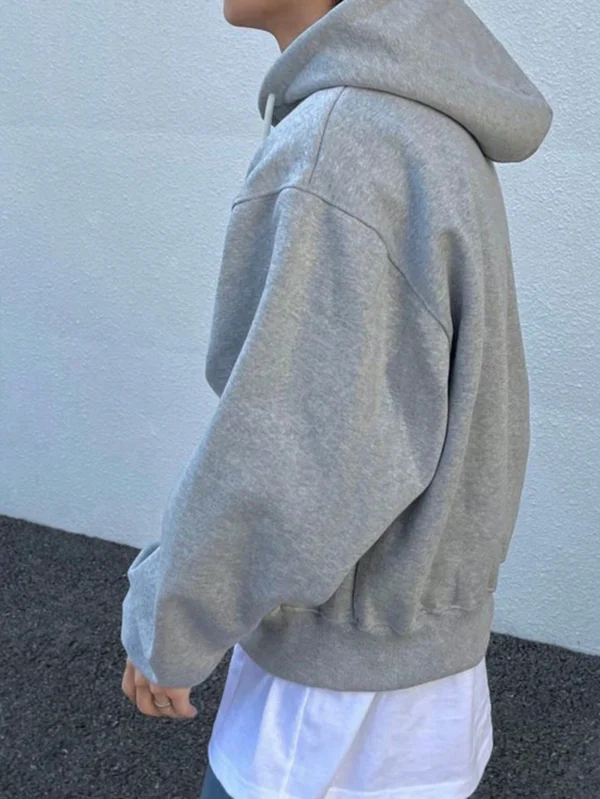 Manfinity Dauomo Sweat capuche zippé uni – Image 2