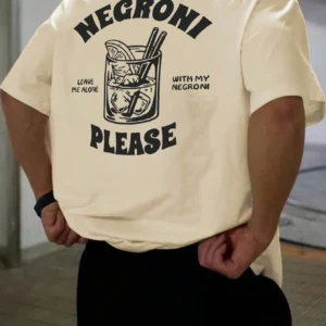 T-shirt imprimé lettre manches courtes