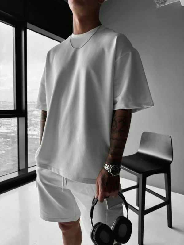 T-shirt ample col rond été – Image 3