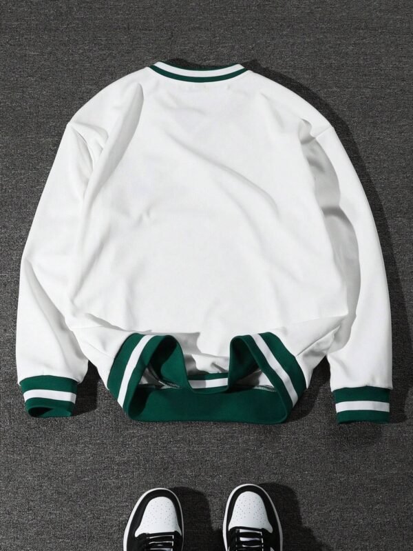Manfinity Sporsity Sweat ample col V brodé – Image 2