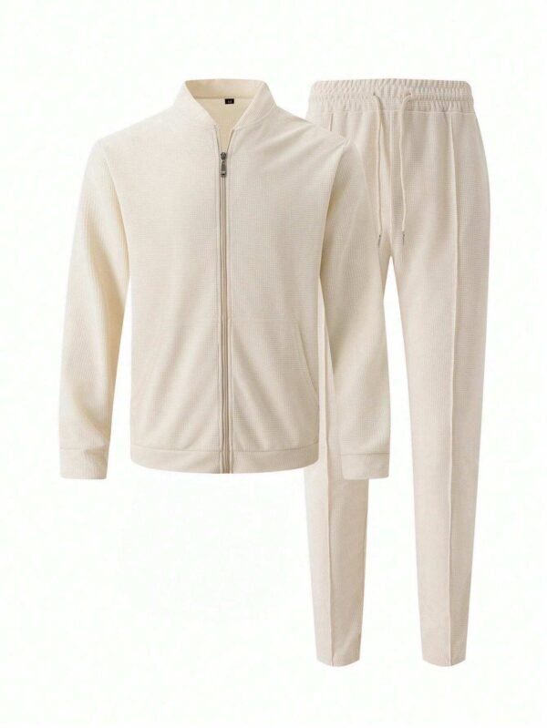 Veste cardigan col baseball et pantalon – Image 2