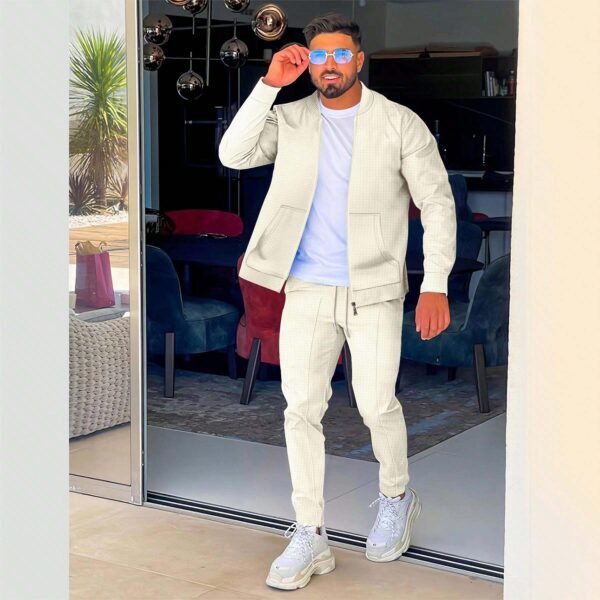 Veste cardigan col baseball et pantalon – Image 8