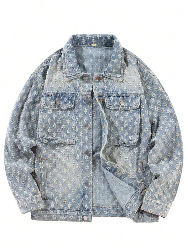 Veste en jean vintage mode rue – Image 2