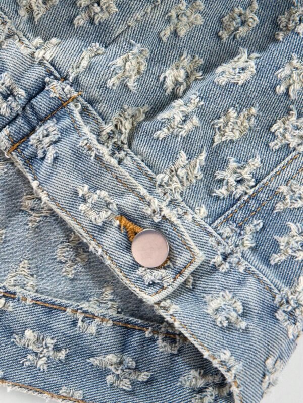 Veste en jean vintage mode rue – Image 7