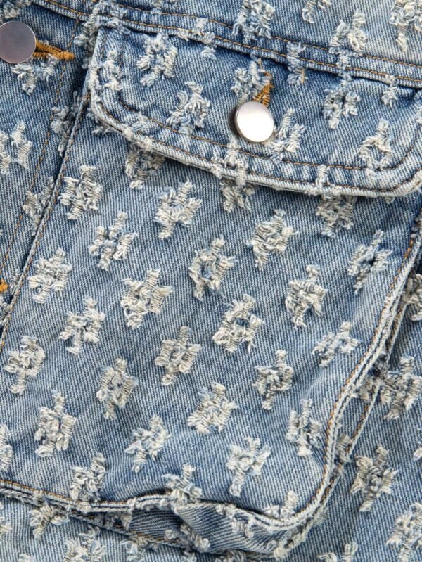 Veste en jean vintage mode rue – Image 8