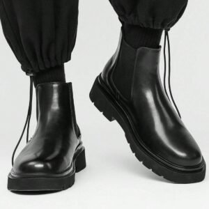 Bottes Chelsea noires respirantes homme