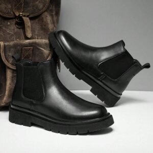 Bottes Chelsea noires respirantes homme