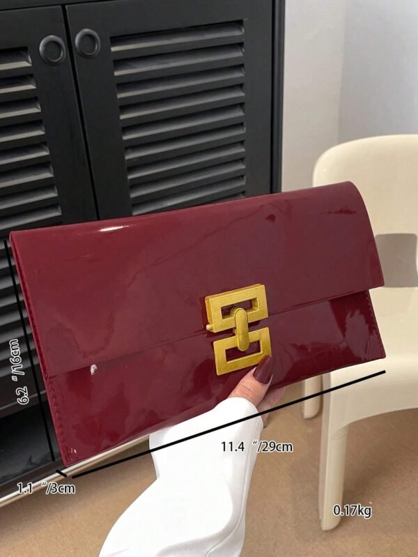 Sac embrayage uni effet pierre – Image 2