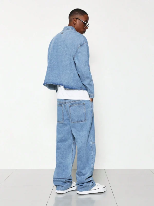 SUMWON Ensemble chemise jean et pantalon ajusté – Image 2